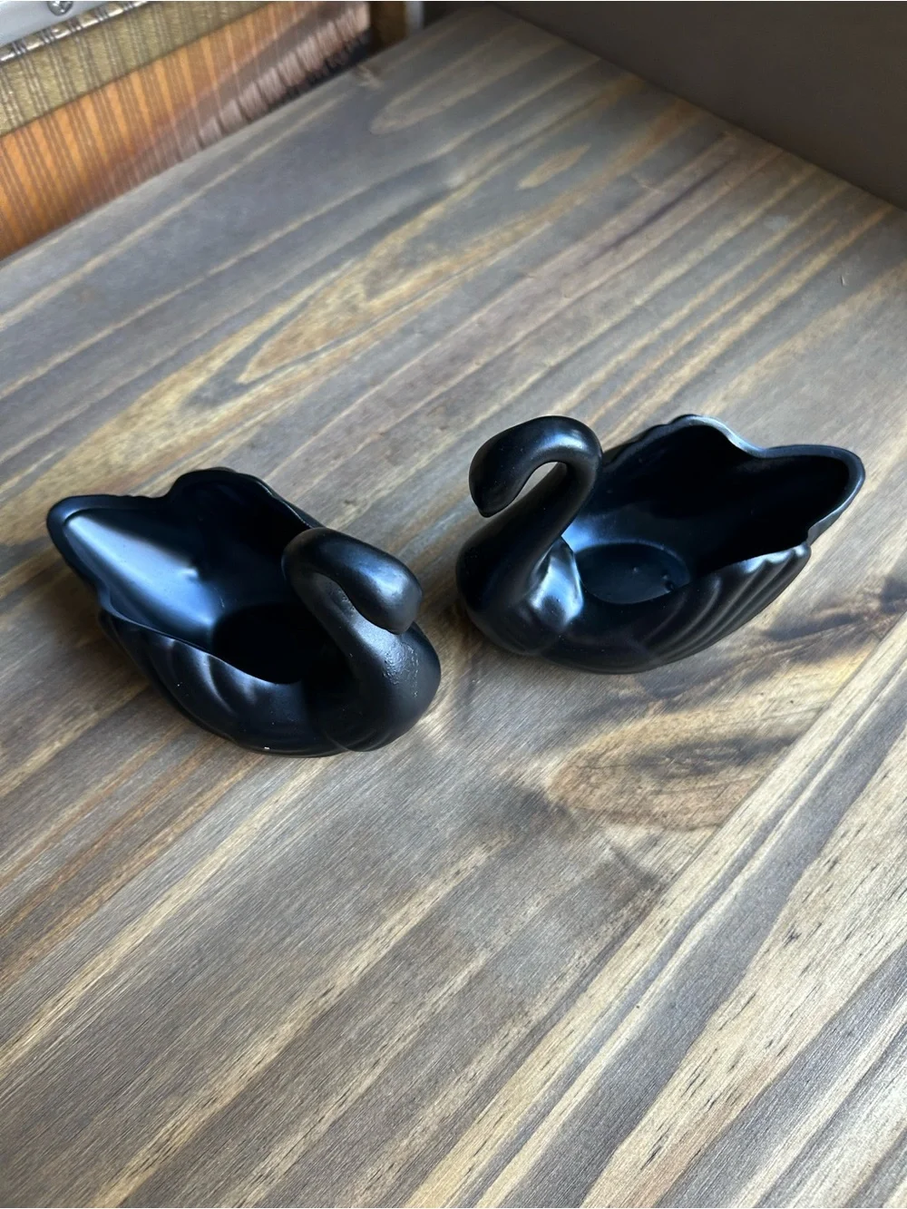 Black Swan Decorative Dishes - Set of 2